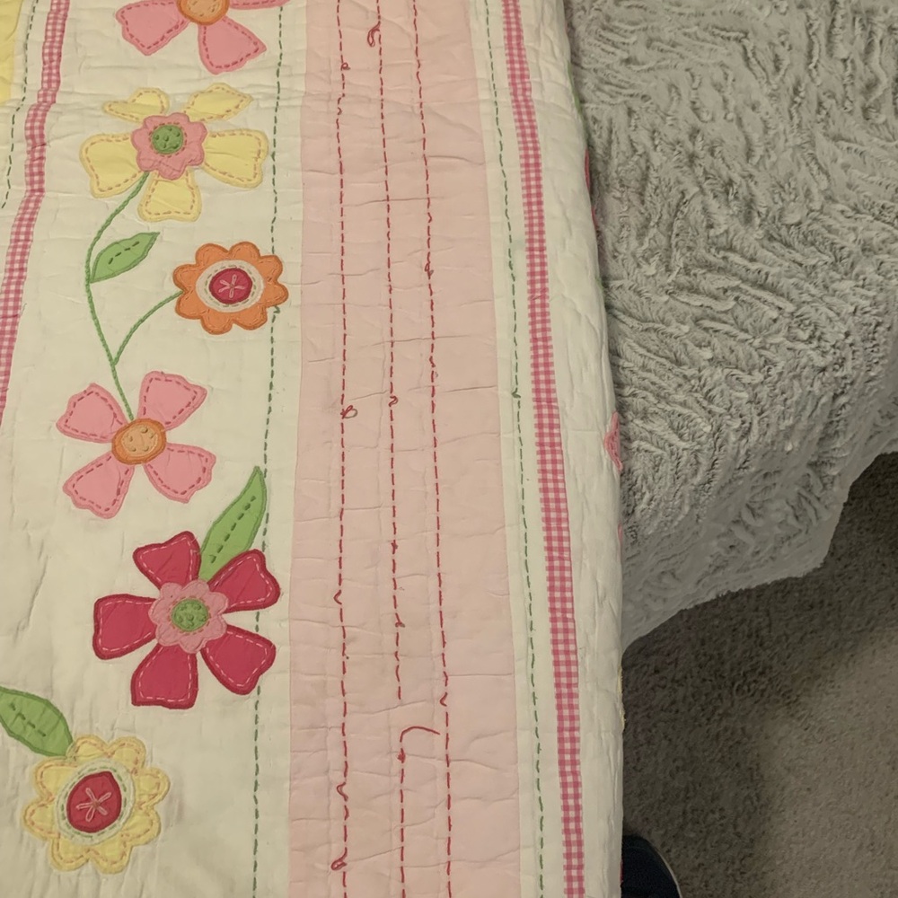 Pottery Barn Kids Floral Twin Quilt - Picture 3 of 3